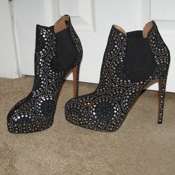 NEW w/box size 39.5/9 ALAIA platform ankle boots laser cut design - Picture 5 of 16